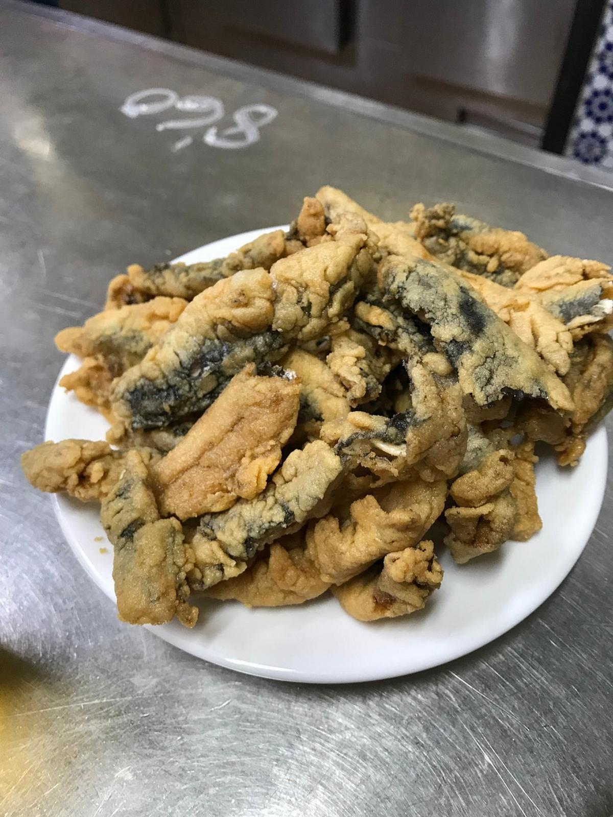 Plato de boquerones en adobo de Blanco Cerrillo.