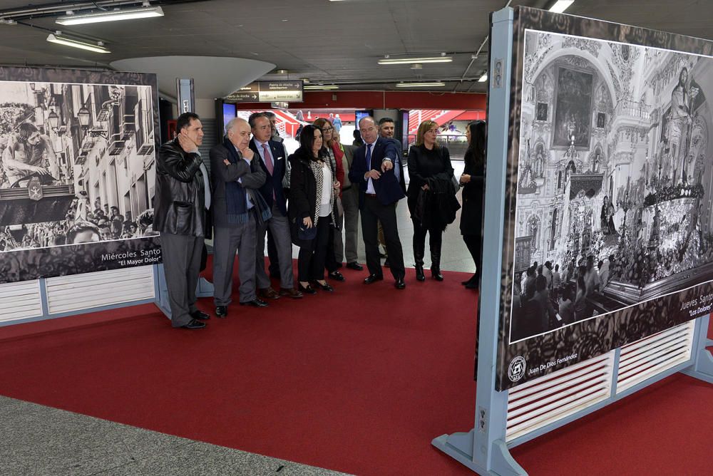 La estación de tren madrileña albergará, hasta el 16 de abril, una muestra fotográfica con grandes instantáneas representativas de la semana grande de la ciudad del Torcal.