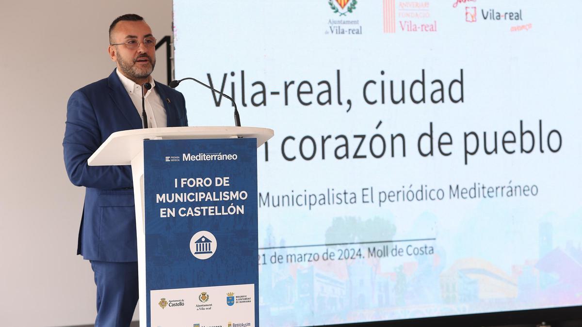 El alcalde de Vila-real, José Benlloch, durante su intervención en el foro.