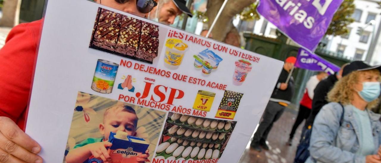 Manifestación de los empleados de JSP. |