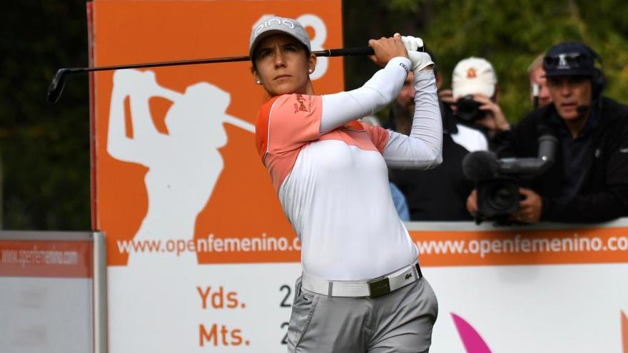La malagueña Azahara Muñoz, ayer en plena competición en el Andalucía Costa del Sol Open de España.