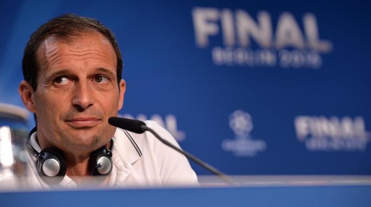 Massimiliano Allegri, a Berlín. Massimiliano Allegri, a Berlín.