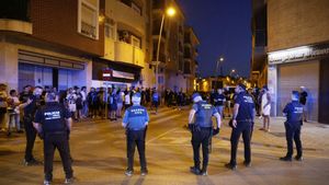 Despliegue policial en Torre Pacheco (Murcia) ante los altercados de los últimos días. 