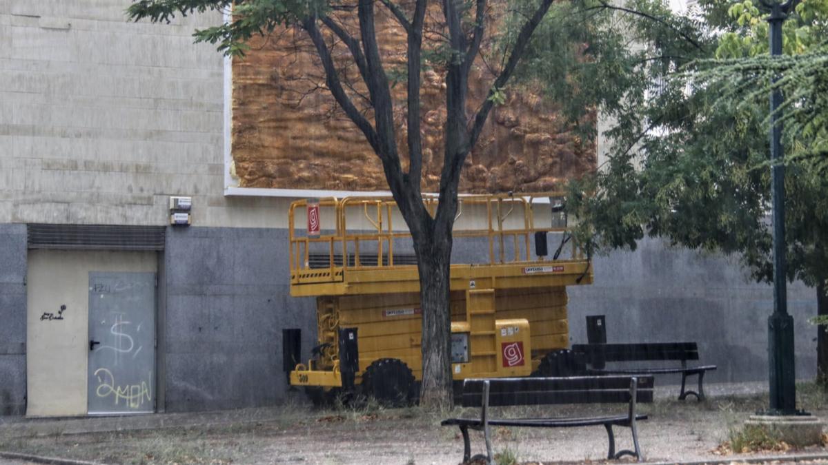 La lluvia retrasa los murales de Urban Skills de Alcoy