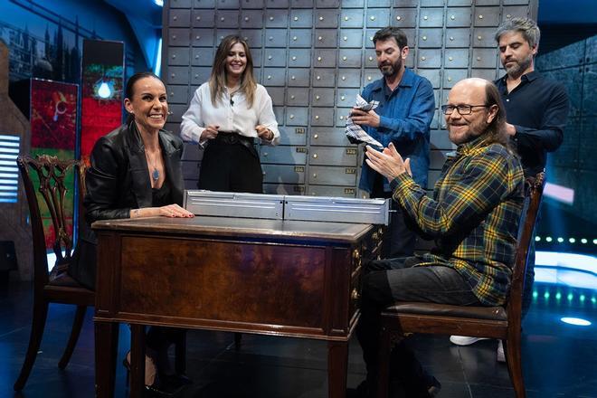 Nuria Roca en El Hormiguero con Arturo Valls, Santiago Seguro y Ernesto Sevilla