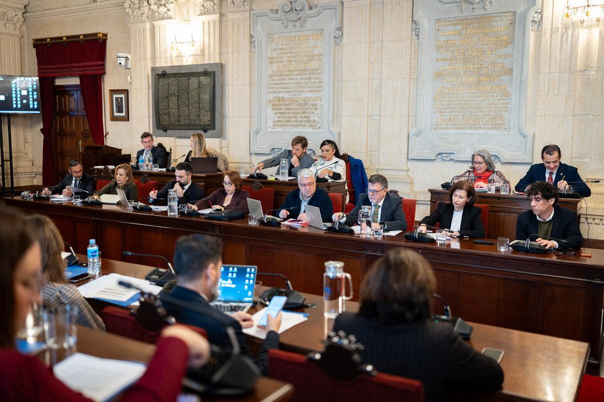 Pleno celebrado este viernes 30 de enero en el Ayuntamiento de Málaga.