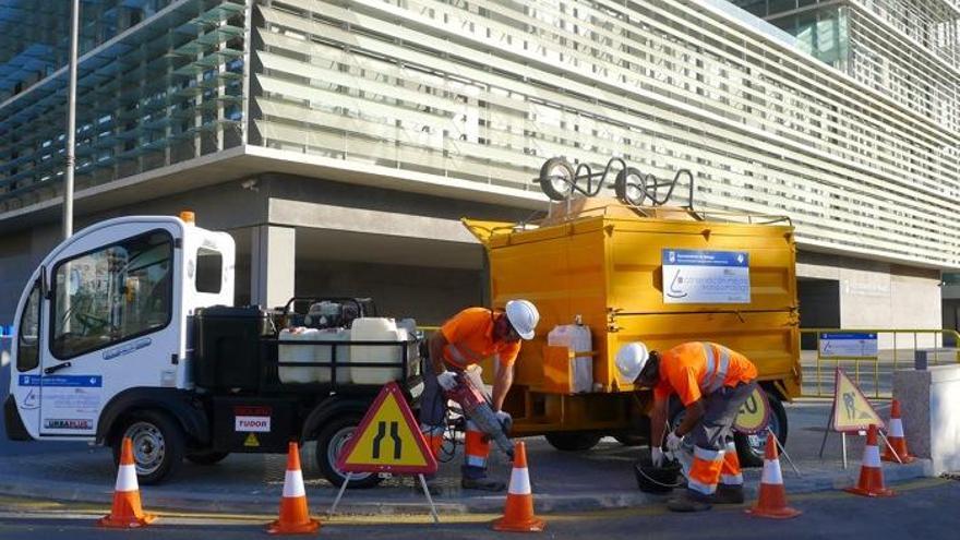 Trabajos de conservación en Málaga.