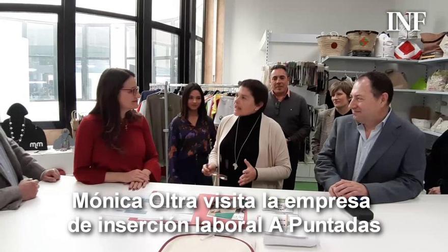 Mónica Oltra visita la empresa de inserción laboral A Puntadas