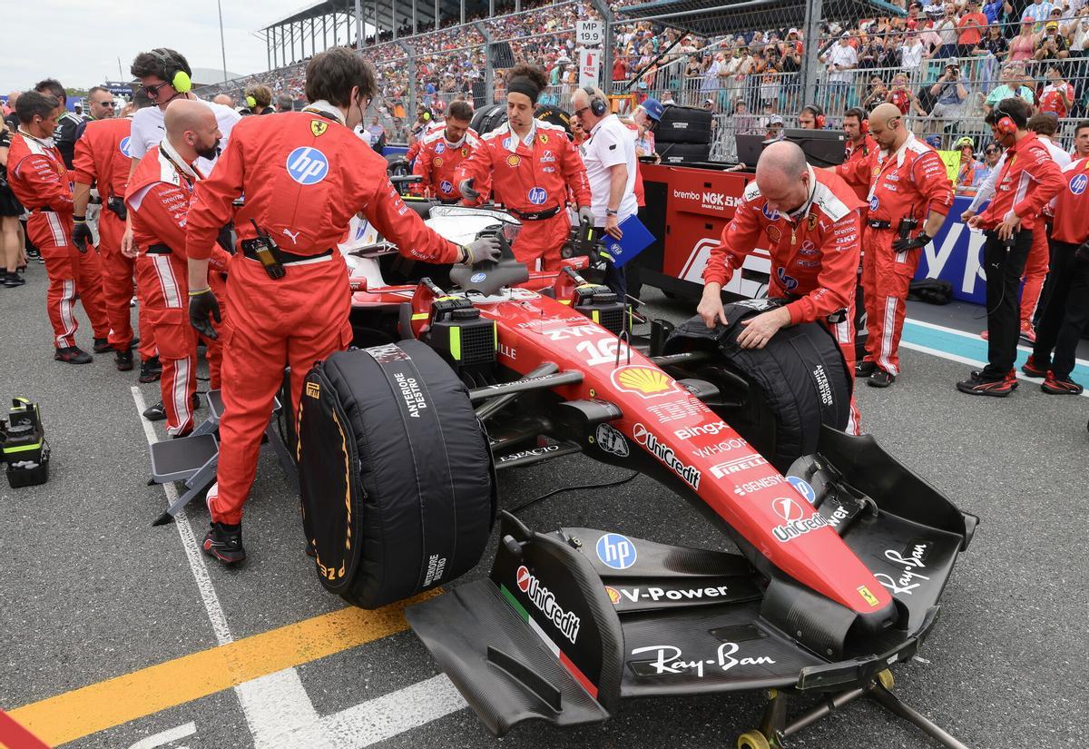 El monegasco Charles Leclerc (Ferrari) en el Gran Premio de Miami (EEUU) EFE/EPA/CRISTOBAL HERRERA-ULASHKEVICH
