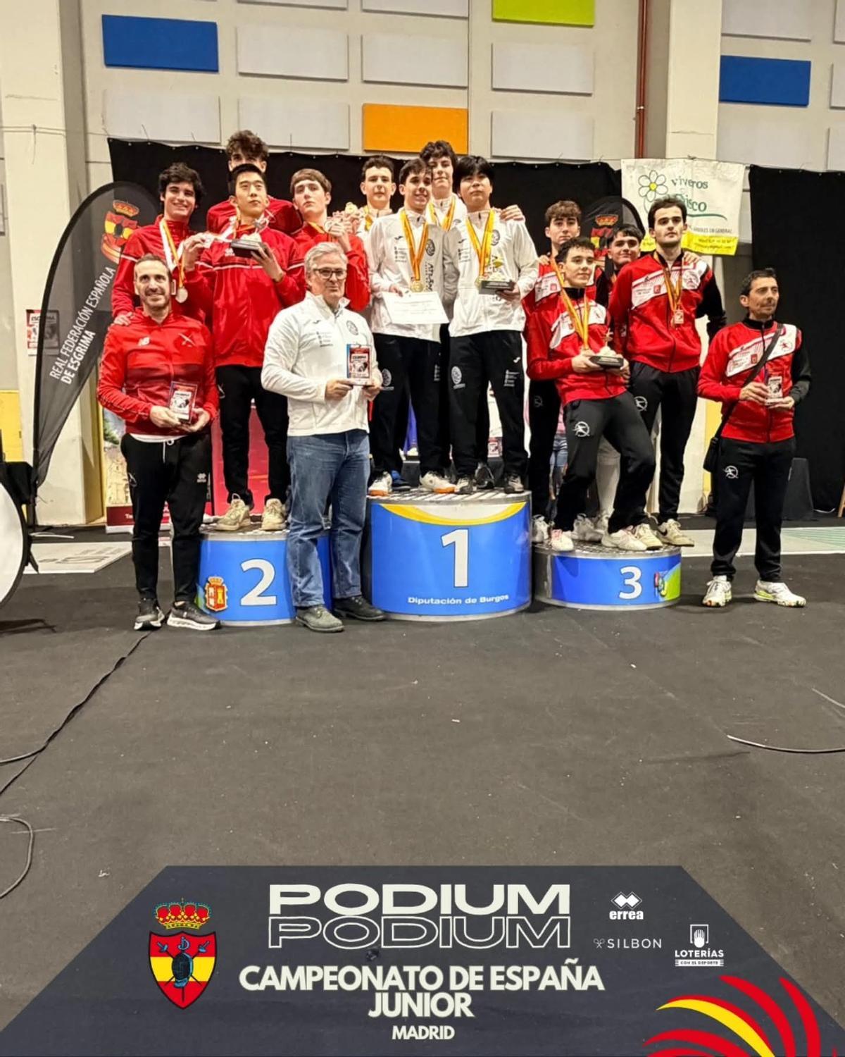 Podio del Campeonato de España júnior.