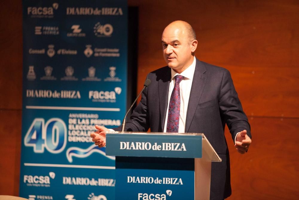 Vicent Marí, presidente del Consell de Ibiza, durante la clausura del evento