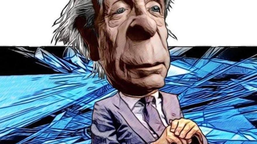 Jorge Luis Borges, en una ilustración de Xulio Formoso.
