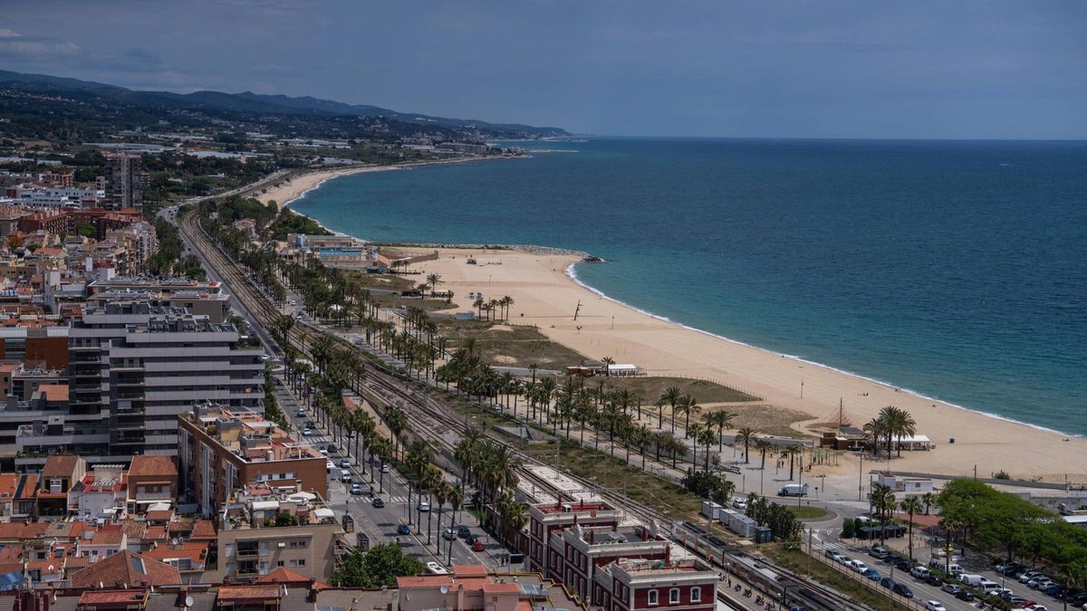 La franja costera de Mataró, vista desde la torre Barceló