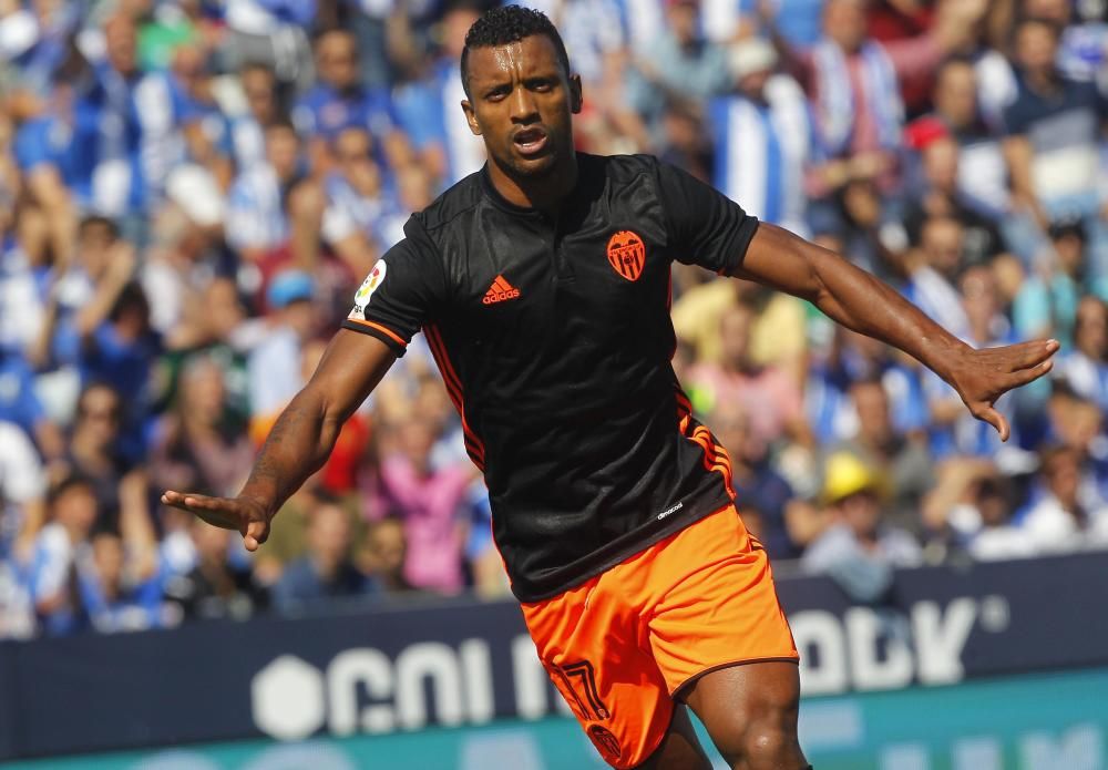 La espectacular celebración de Nani frente al Leganés