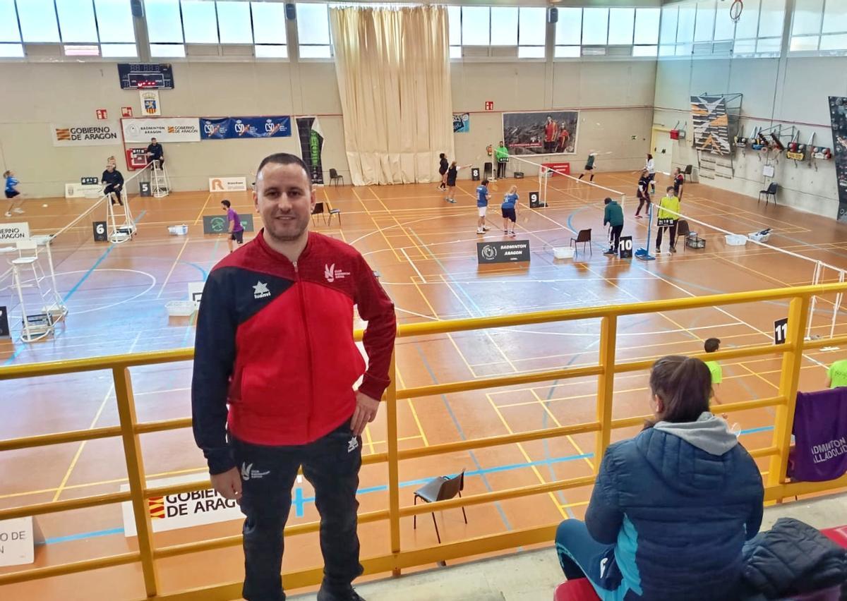 Daniel Meseguer, del Bádminton Xàtiva, en el Master de Alfajarín.