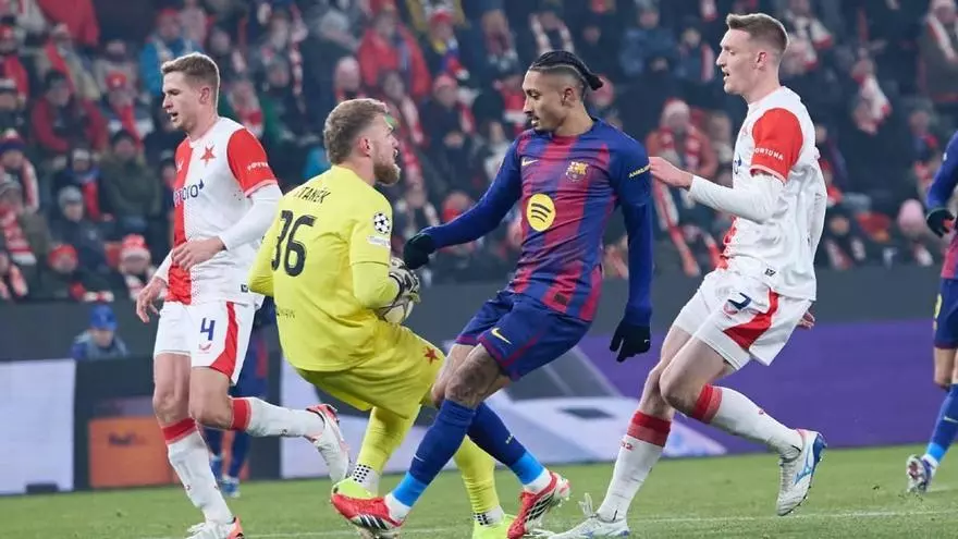 El 1x1 del Barça ante el Slavia de Praga