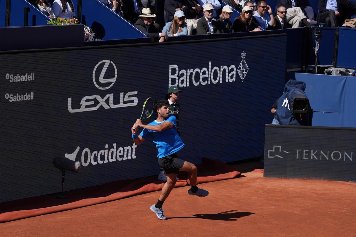 Alcaraz en el campeonato  de tenis, Godó de Barcelona, 15 de abril 2026