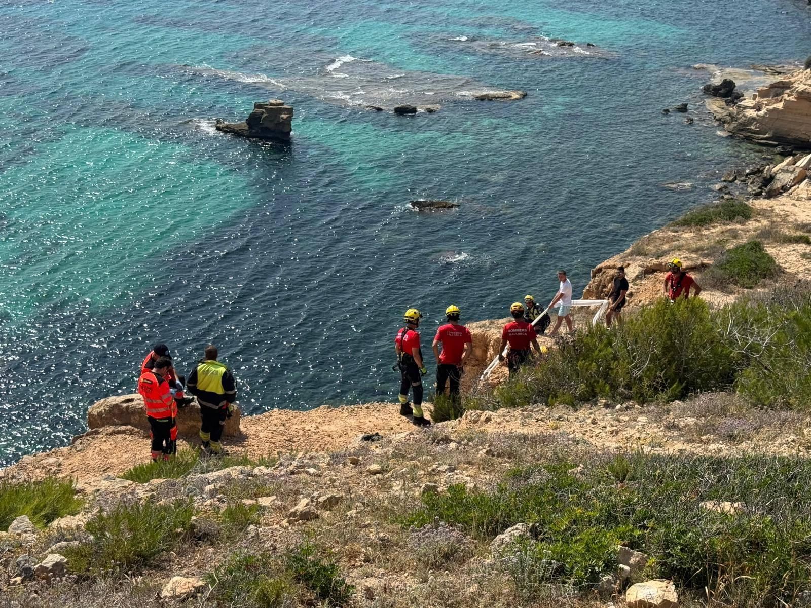 Rescate de un hombre que cayó por un acantilado en Llucmajor