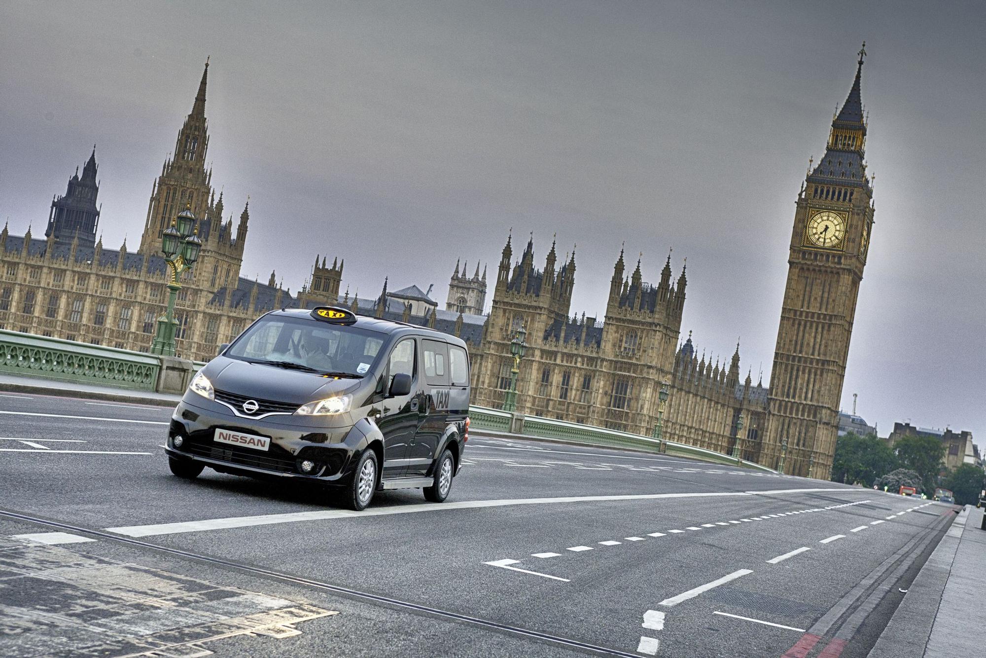 Un modelo de taxi de Londres, el NV200, es de fabricación barcelonesa