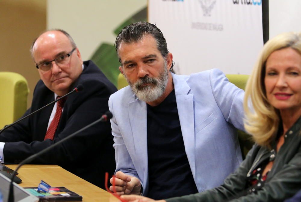 Antonio Banderas, en la presentación de la Cátedra de Estudios Cofrades de la UMA