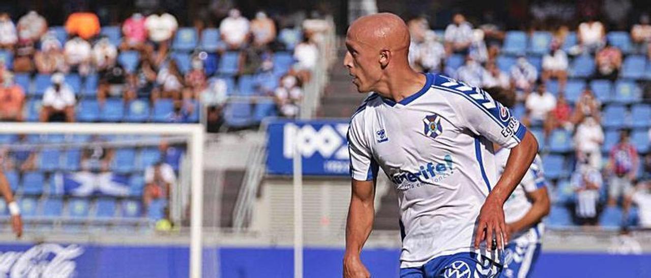 Víctor Mollejo, en su debut en el Heliodoro como blanquiazul.