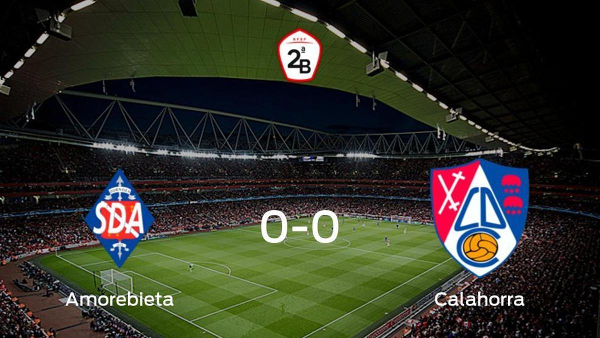 El Amorebieta y el Calahorra se reparten los puntos en un partido sin goles (0-0)
