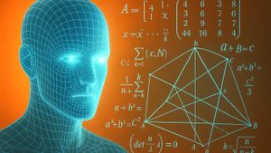 Recreación artística de la potencia matemática de AlphaEvolve.
