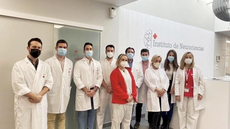 Equipo de profesionales del Instituto de Neurociencias del hospital Cruz Roja.
