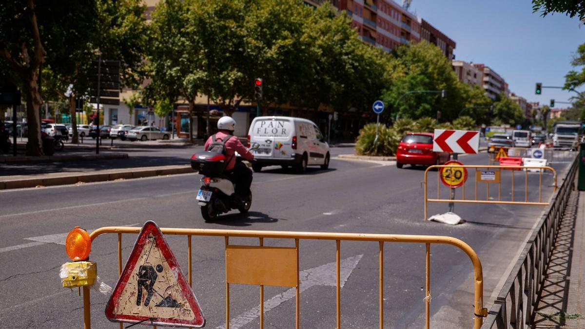 Una calle de Córdoba en obras.