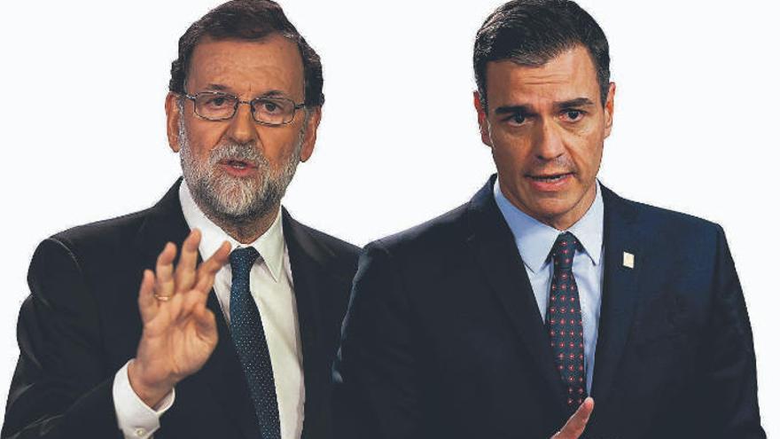 Mariano Rajoy y Pedro Sánchez en las pasadas elecciones.