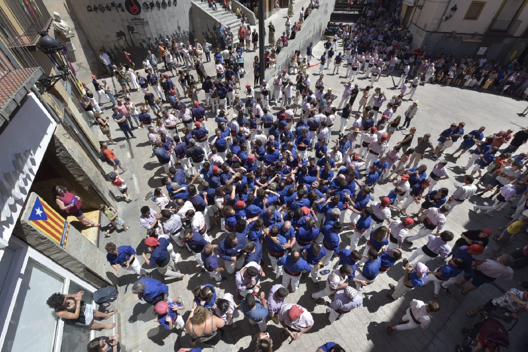 Els Castellers de Berga descarreguen el primer 5 de 7 de la temporada