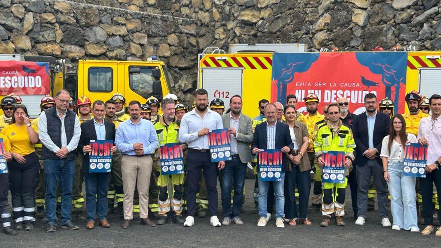 Un instante de la presentación de la campaña de prevención de incendios.