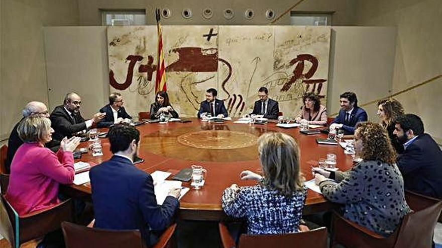 En absència de Torra, el vicepresident Pere Aragonès va presidir ahir el Consell Executiu