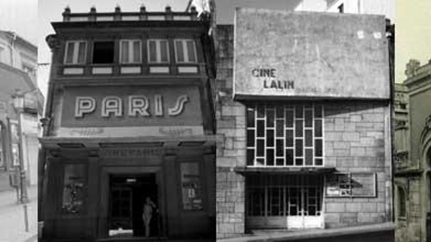 Cine Fantasio, Salón París, Cine Lalín y Royalty Vigo. / ARCHIVOS J.L. CABO Y FARO