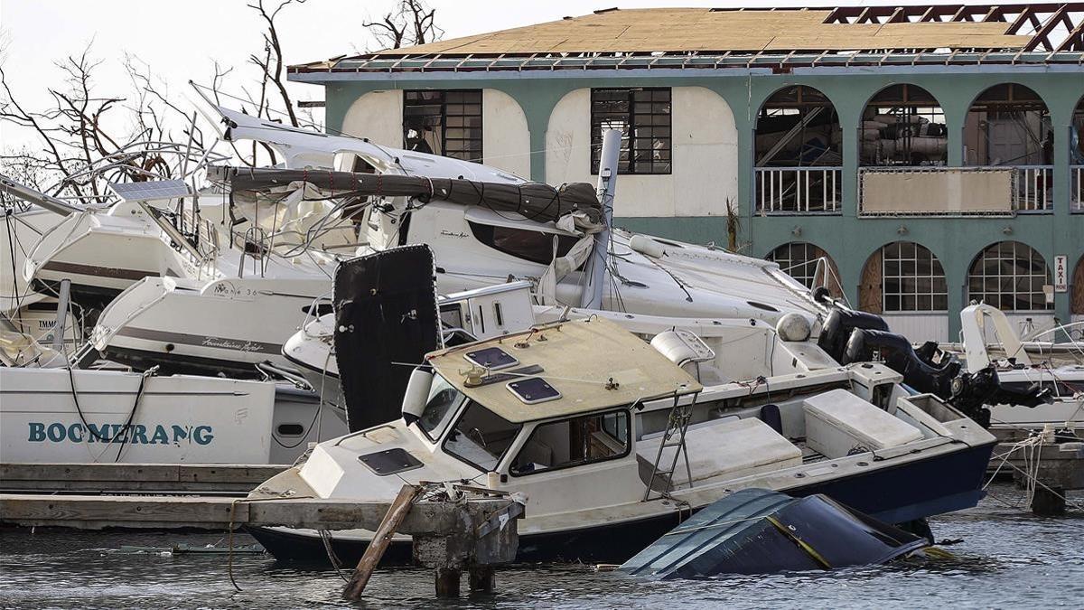 Destrozos causados por el huracán 'Irma' en Tortola (Islas Vírgenes Británicas), el 13 de septiembre.
