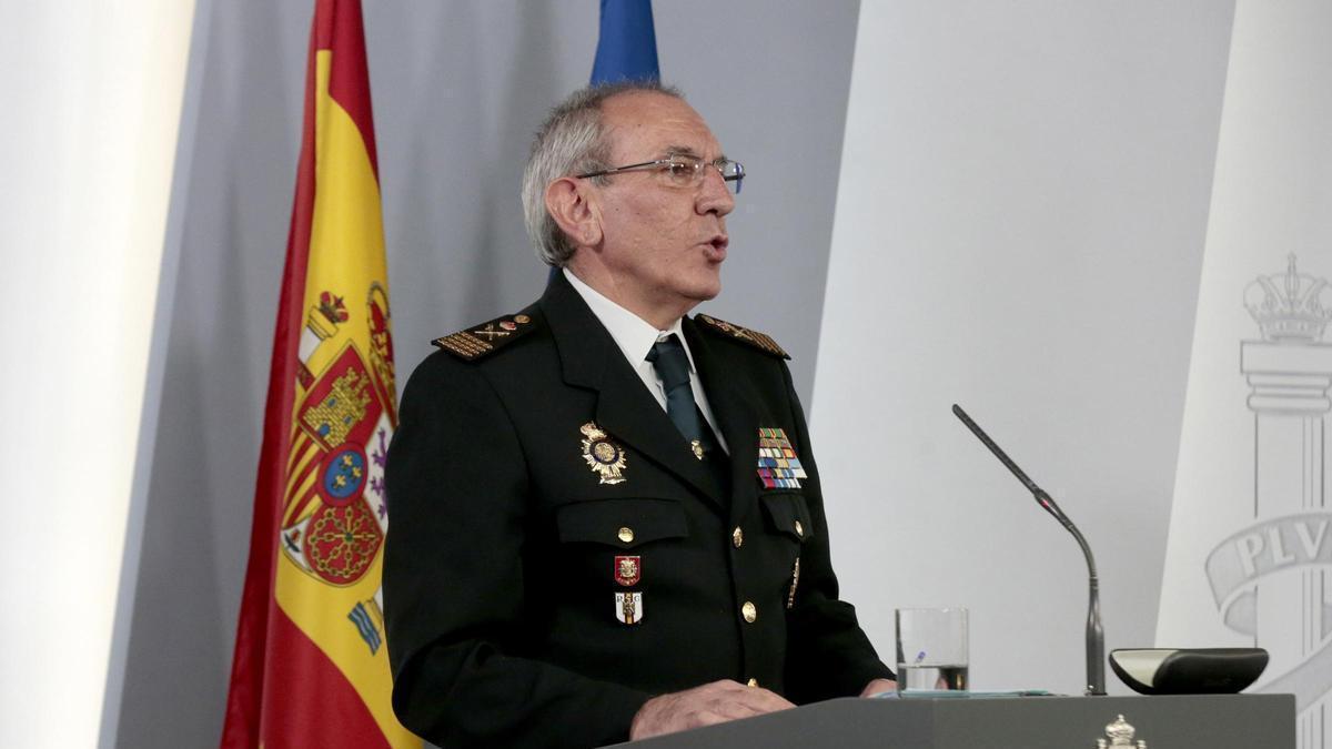 El DAO de la Policía, José Ángel González, durante una rueda de prensa