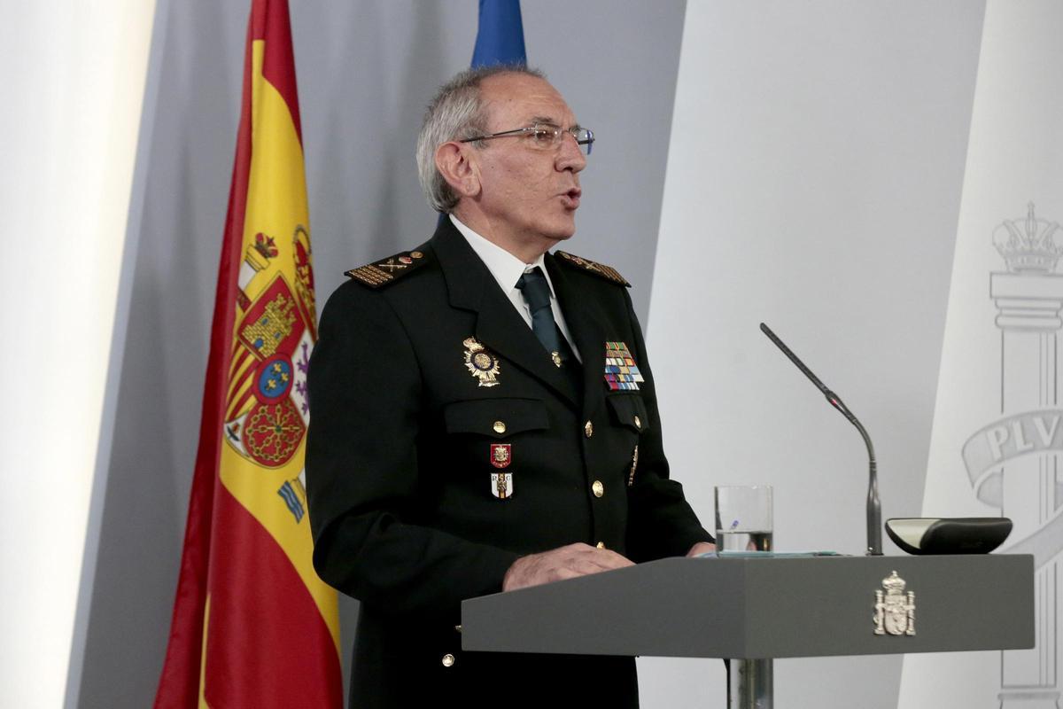El DAO de la Policía, José Ángel González, durante una rueda de prensa