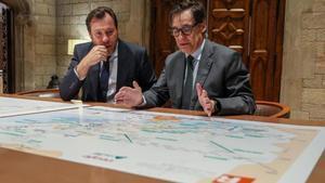 El presidente de la Generalitat, Salvador Illa, reunido con el ministro de Transportes y Movilidad Sostenible, Óscar Puente