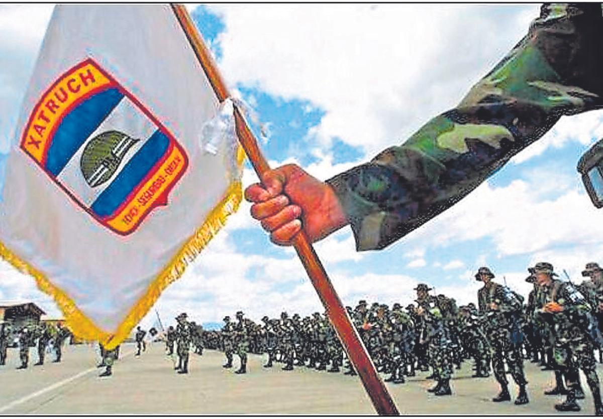 La bandera del Batalló Xatruch, que va estar desplegat a l’Iraq.