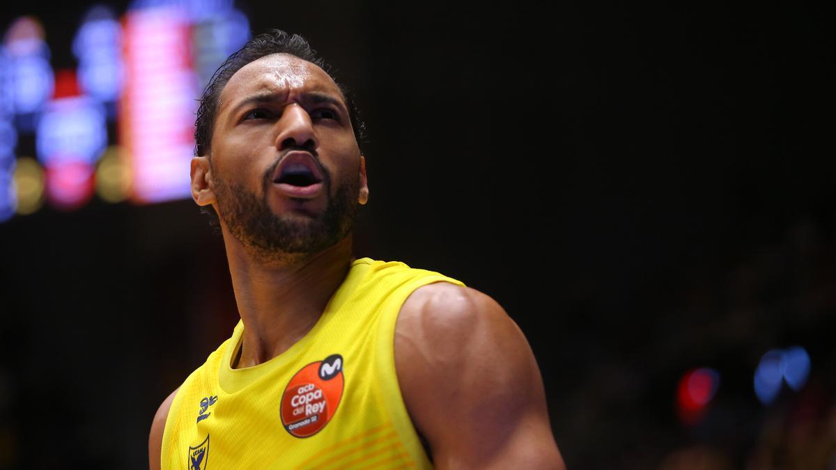 Sadiel Rojas, capitán del UCAM Murcia, durante la semifinal de Copa del Rey de Granada.