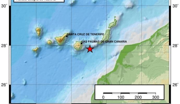 Tres terremotos en el Archipiélago canario en meno