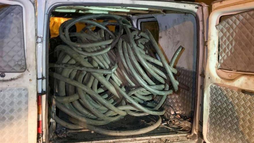 El cobre incautado. | GUARDIA CIVIL