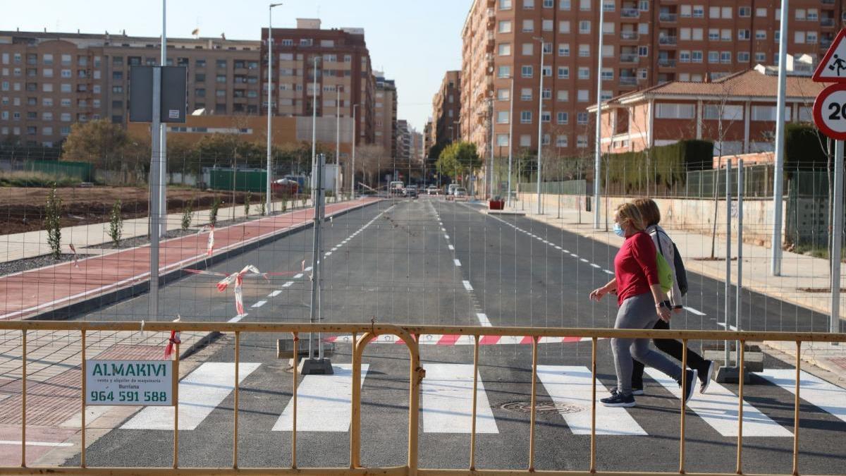 Así ha quedado la prolongación de la calle Carcagente de Castelló