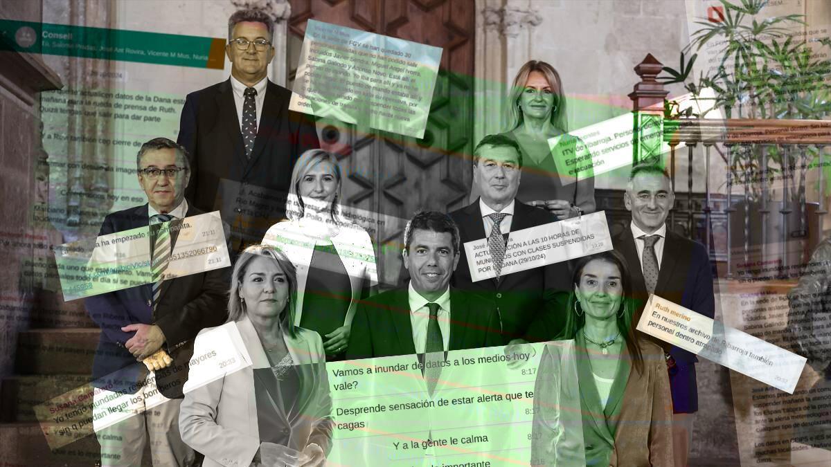 Mensajes del chat del Consell el día de la dana