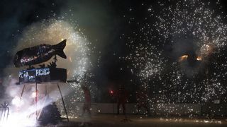 Alcalá de Henares pone fin a un Carnaval pasado por agua con el Entierro de la Sardina
