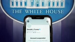 Captura de la cuenta de Twitter de Trump suspendida.