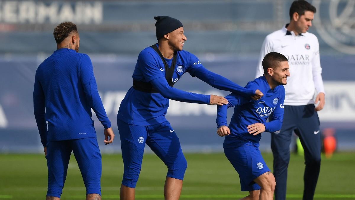 Última sesión de entrenamiento del PSG antes del enfrentamiento ante el Benfica