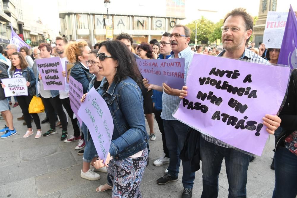 A Coruña protesta contra la libertad de La Manada