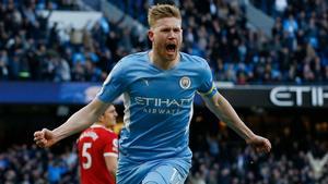 De Bruyne brilló en el derbi de Manchester