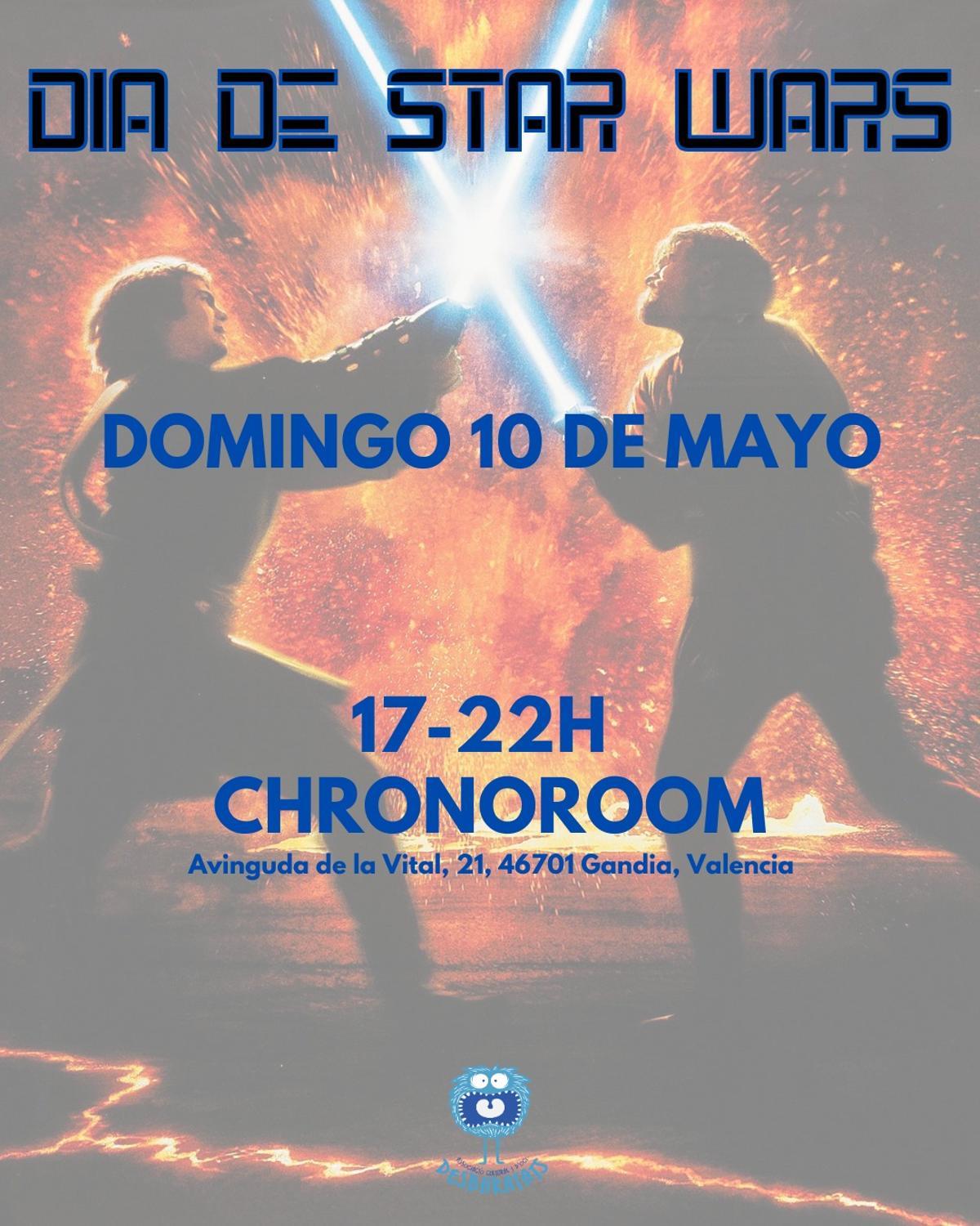 Imagen del cartel del Dia de Star Wars por la Asociación Desbaratats de Gandia